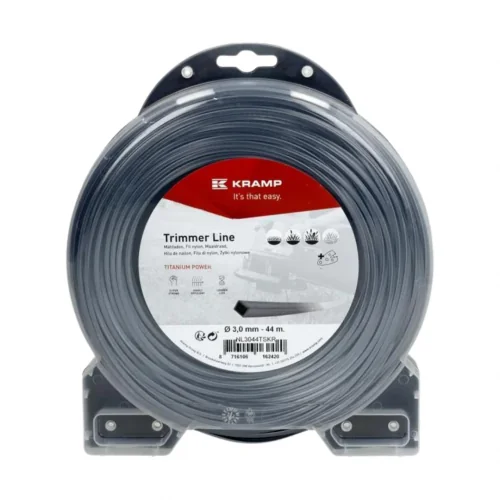 Fil de coupe Ø 3mm 44m carré Titanium Power gris Kramp