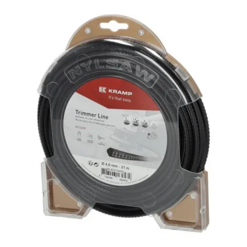 Fil de coupe carré noir Ø 4mm 21m Kramp